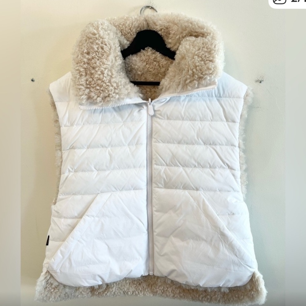SAVE THE DUCK Melin Reversible Faux Shearling Vest Womens Medium